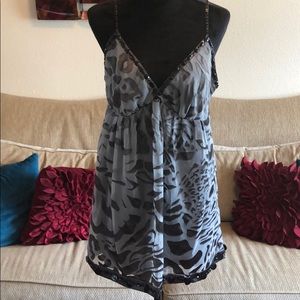 Grey Animal Print blouse